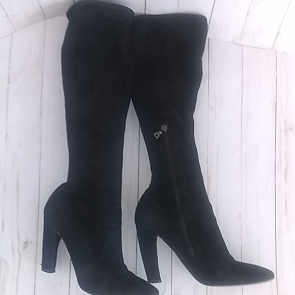 Prada knee high black suede boots - Picture 2 of 7